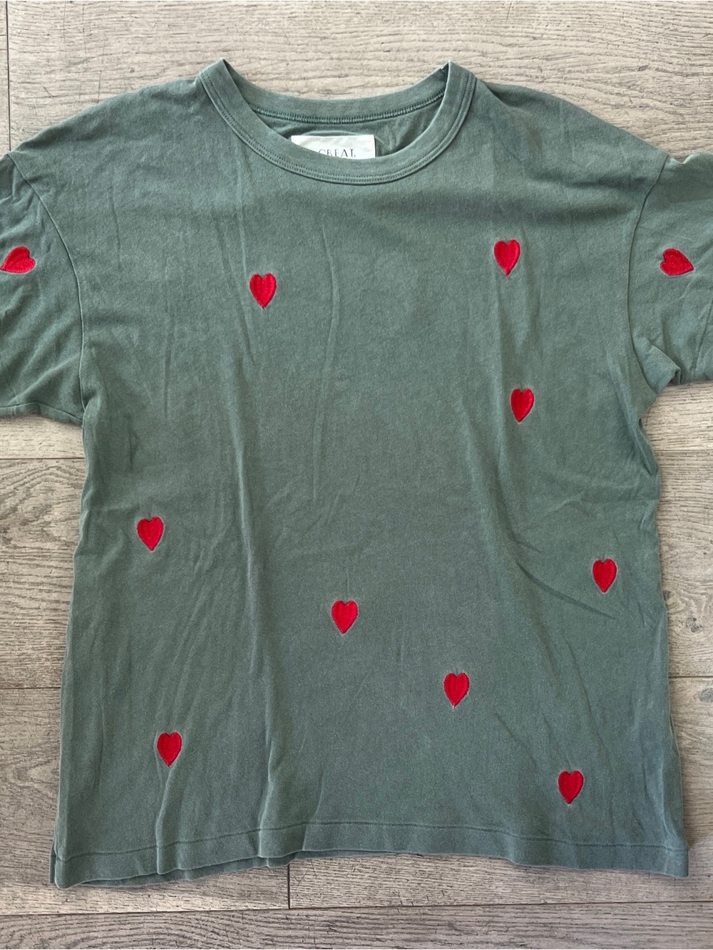 The Great. Heart Tee Top Women’s Size 0 Green